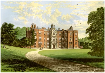 Beaudesert, Staffordshire, hogar del Marqués de Anglesey, c. 1880