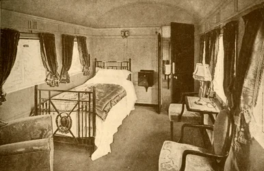 Dormitorio, Salón del Rey, Ferrocarril del Norte y Este de Londres, 1930