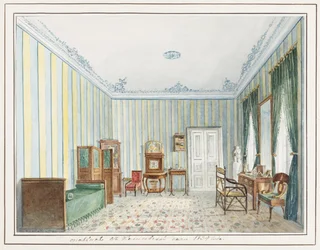 Dormitorio en una dacha de campo