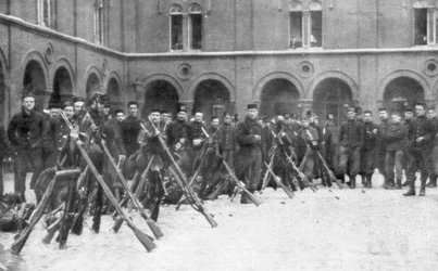 Soldados belgas de la 9ª Brigada Mixta, Batalla de Lieja, Bélgica, 5-16 de agosto de 1914