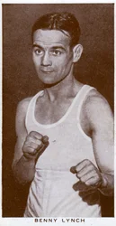 Benny Lynch, boxeador escocés, 1938