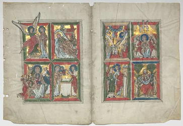 Bifolios con escenas de la vida de Cristo, 1230-1240