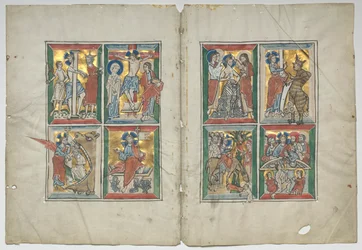 Bifolio con escenas de la vida de Cristo, 1230-1240