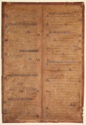 Bifolio extraído de un gradual carolingio recto, c. 830-860