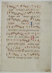 Bifolio de un Antifonario, Italiano, siglo XIV