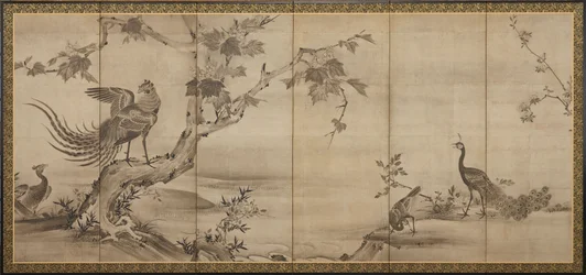 Aves, flores y árboles, Momoyama, 1568-1615