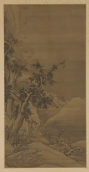 Aves en árboles invernales, siglos XVI-XVII