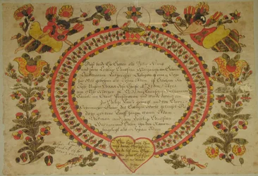 Certificado de Nacimiento y Bautismo, 1784