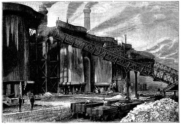 Altos hornos, Barrow Hematite Iron and Steel Company, Barrow in Furness, Cumbria, 1890
