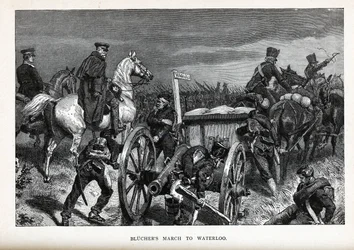 El pantano de Blücher hacia Waterloo, 1882