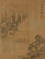 Navegando hacia el Acantilado Rojo, posiblemente Ming, 1368-1644