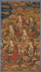 Bodhisattvas de las diez etapas de la iluminación, las ocho huestes de nagas celestiales y yakshis