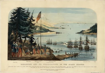 Bomarsund y sus fortificaciones, en las Islas Åland 1854, 1854