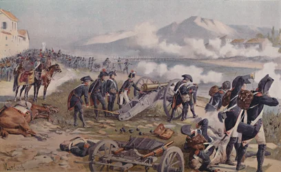 Bonaparte apuntando el cañón en Lodi, 1796