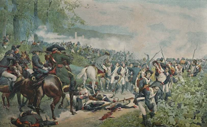 Bonaparte deteniendo la retirada francesa en Marengo, 1800, 1896