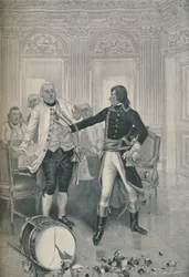 Terminación de la entrevista de Bonaparte con el enviado austríaco