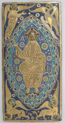Placa de cubierta de libro con Cristo en Majestad, francés, ca. 1200
