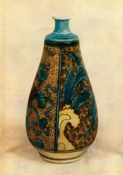 Botella - Kutani japonesa, finales del siglo XVII