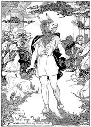 Bottom en escena de El Sueño de una Noche de Verano de William Shakespeare, 1898