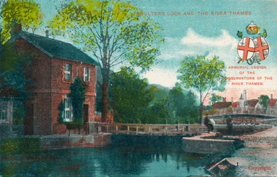 Boulters Lock y el río Támesis, c. 1910
