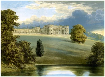Parque Bowood, Wiltshire, hogar del Marqués de Lansdowne, c1880
