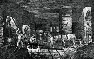 Mina de carbón Bradley, cerca de Bilston, 1886
