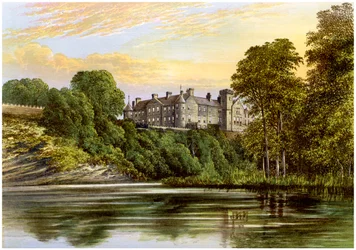 Castillo de Brechin, Brechin, Angus, Escocia, hogar del Conde de Dalhousie, c1880