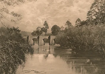 Puente en Limplet Stoke en el Bajo Avon, 1902