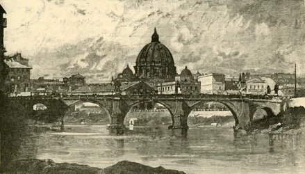 Puente de San Ángelo, Roma, 1890
