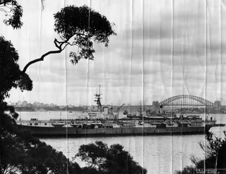 Portaaviones británico HMS Venerable, Sídney, Australia, c1946