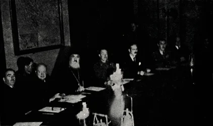 Ministros británicos y griegos se reúnen en Atenas, Día de Navidad, 1944