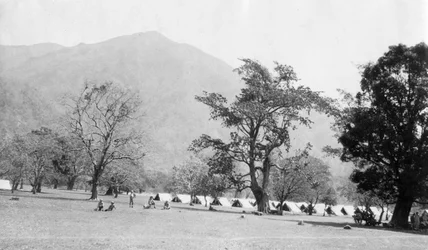Campamento del ejército británico, Kalsi, India, 1917