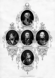 Oficiales navales británicos, 1837