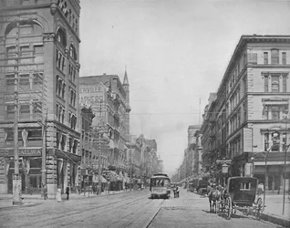 Broadway, al norte desde Chestnut Street, St. Louis
