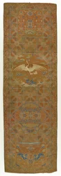 Panel de brocado, dinastía Qing