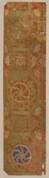 Brocado, seda. Una muestra, período Edo, 1615-1868