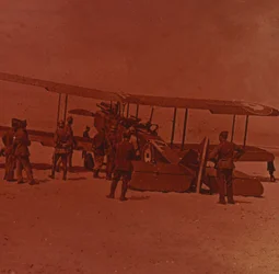 Avión británico averiado
