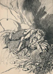 Bruce observando la araña, c. 1907