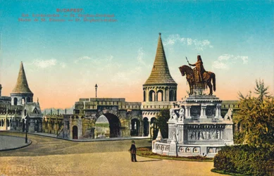 Budapest. - Estatua de San Esteban, c1900