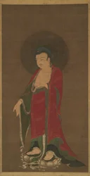 Buda Amitabha descendiendo de su tierra pura