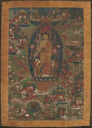 Buda Shakyamuni y escenas de sus vidas anteriores Cuentos Jataka