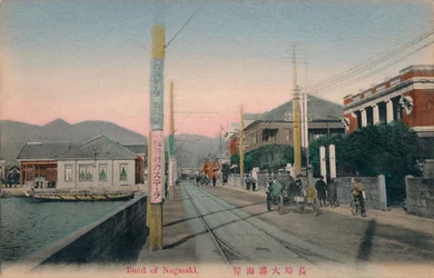 Malecón de Nagasaki, c1910