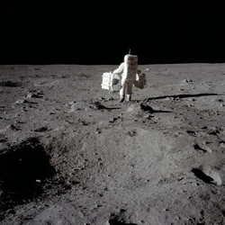 Buzz Aldrin en la Base de la Tranquilidad