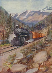 Tren del C.P.R. en las Montañas Rocosas