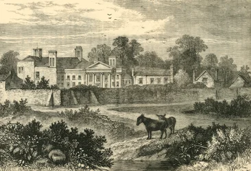 Caen Wood, casa de Lord Mansfield, en 1785, c1876