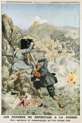 Camarógrafos bajo fuego mientras filman en la Primera Guerra de los Balcanes, 1912