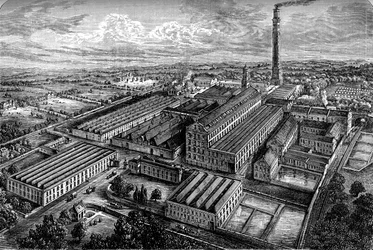 Fábrica de lino Camperdown, Dundee, c1880