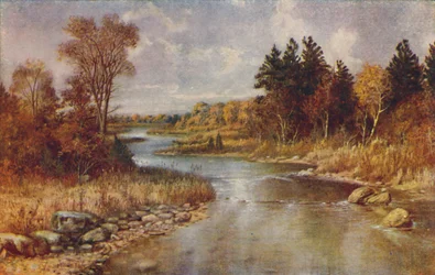 Escena del bosque canadiense, 1924