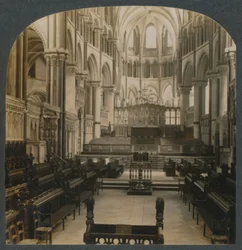 Catedral de Canterbury - Vista interior, Canterbury, Inglaterra, c1910