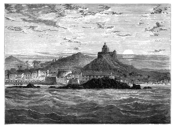 Castillo de Cape Coast, Costa de Oro, África Occidental, c1890